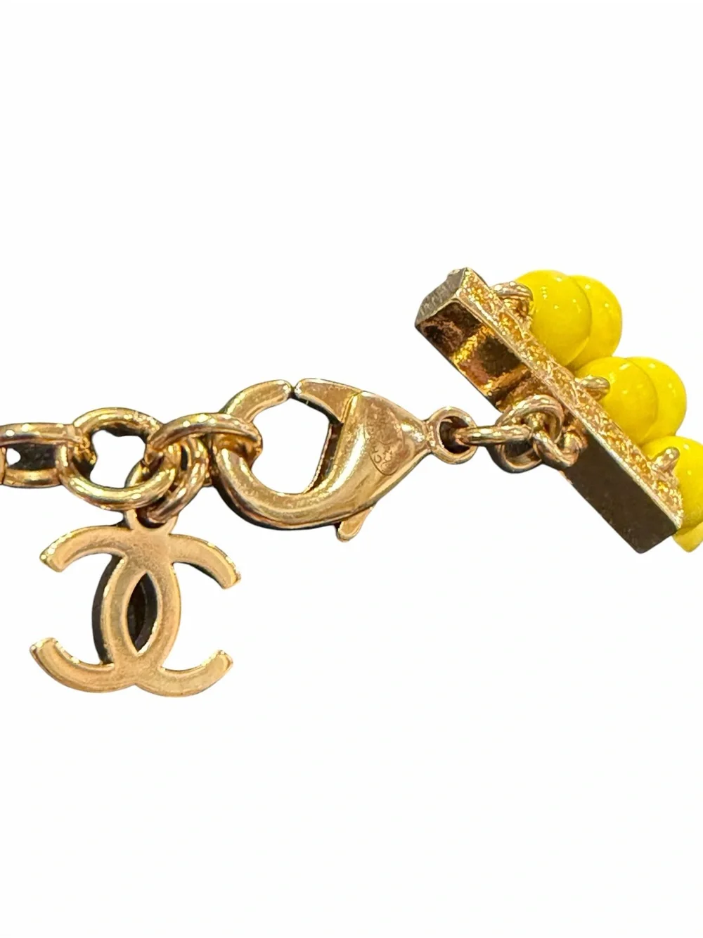 CHANEL Metiers d’Art Collection Yellow and Gold Beaded Statement Necklace